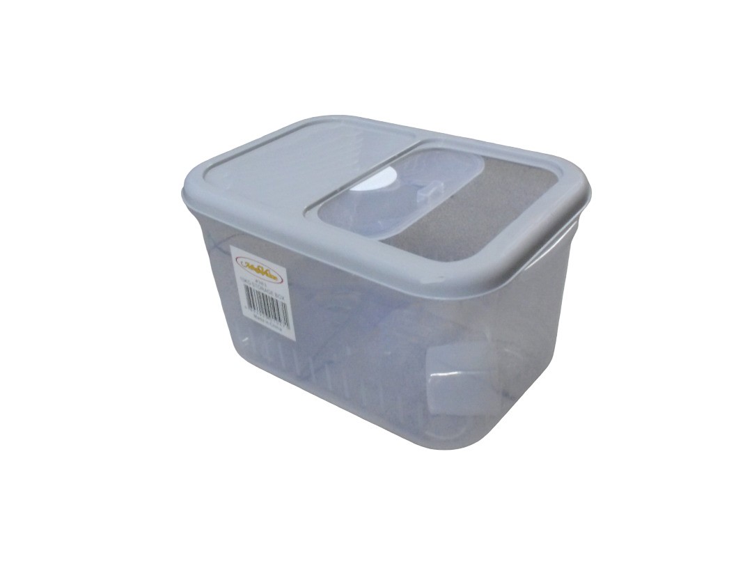 ood Container Storage 10L Bins Box Crisper Pantry Transparent with Seal Locking White