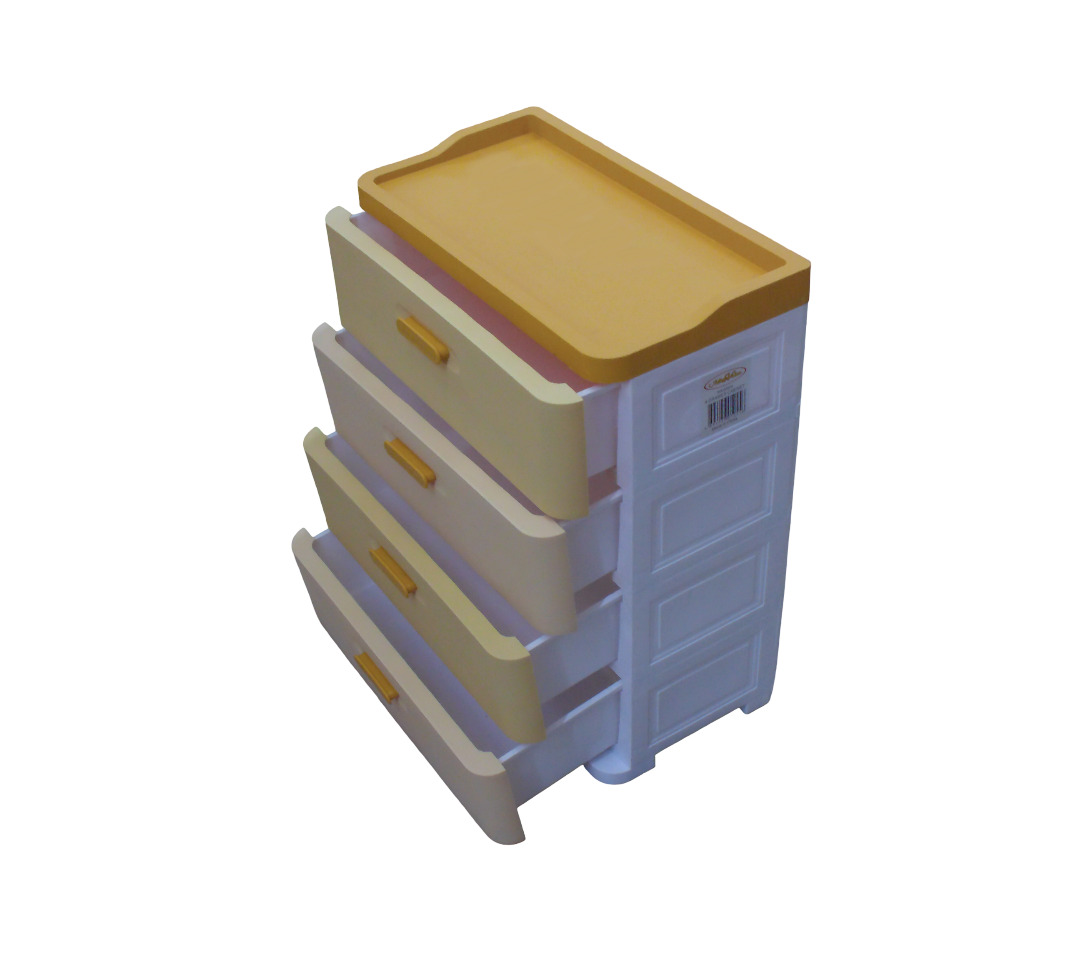PP 4-DRAWER CABINET 56*29*66CM - ASSTD.COLORS