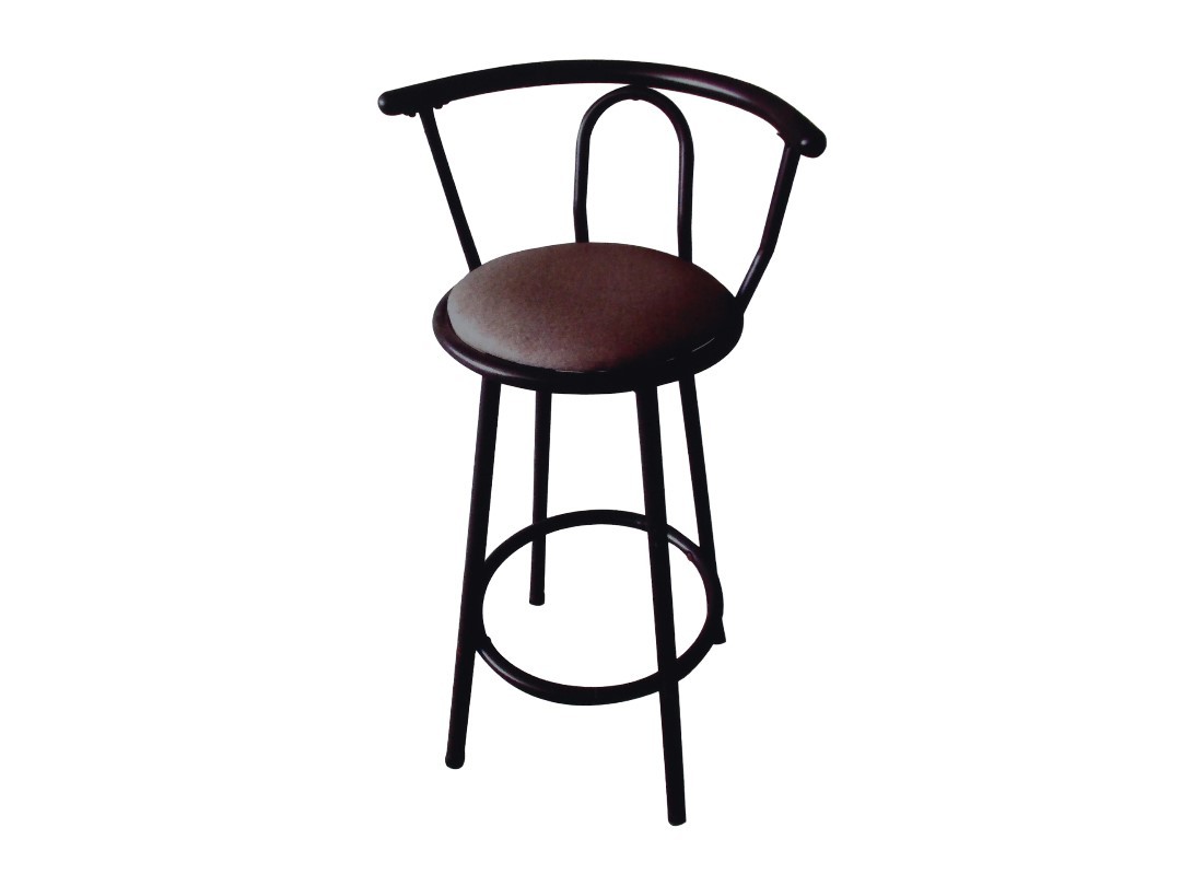 Modern Wrought Iron Design for Bars, Cafes, Counters, Balconies, and Homes - Stylish Dining Chair with Sturdy Footrest and Plush Velvet Pad