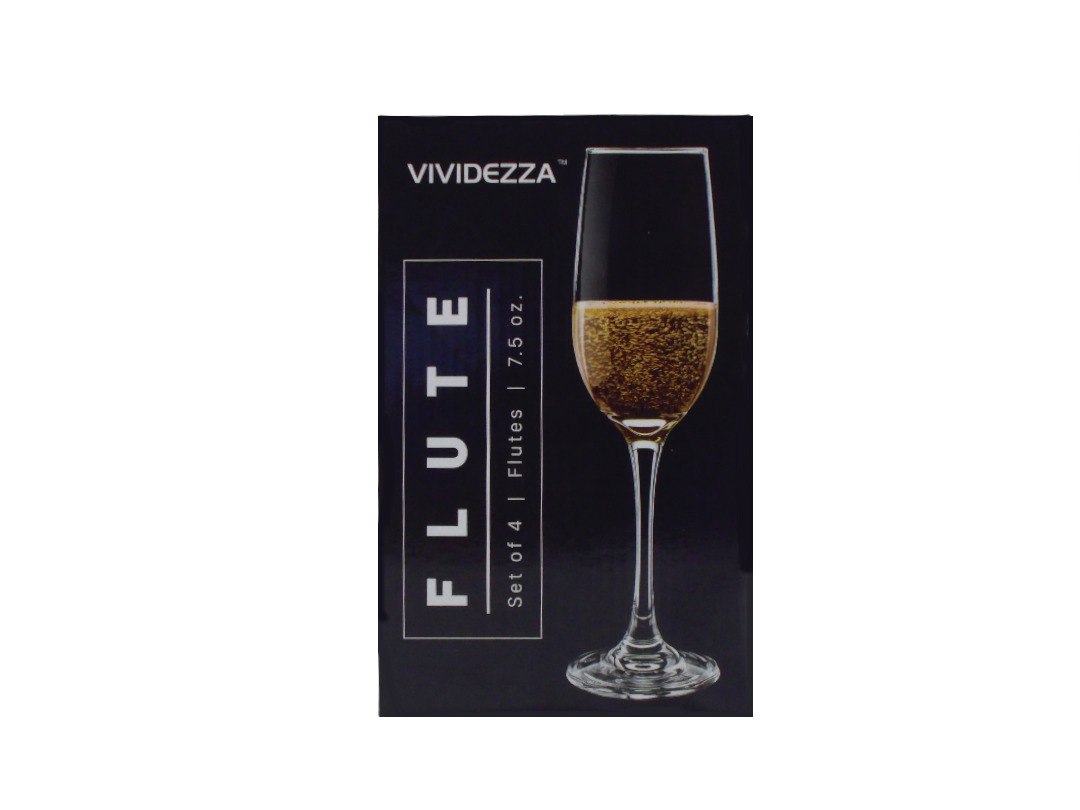4PCS. CHAMPAGNE SET - CLEAR (TJX65394)