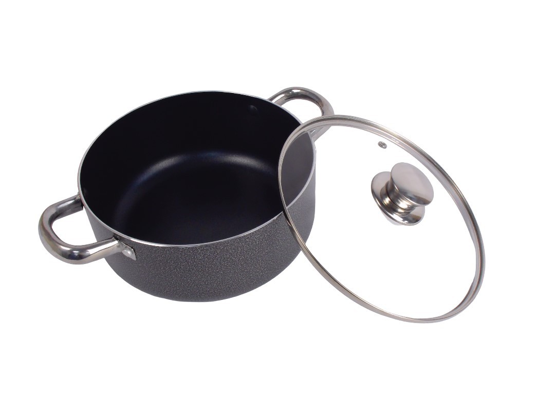 C/C 20CM NON STICK FRYPAN METALLIC RED FINISH