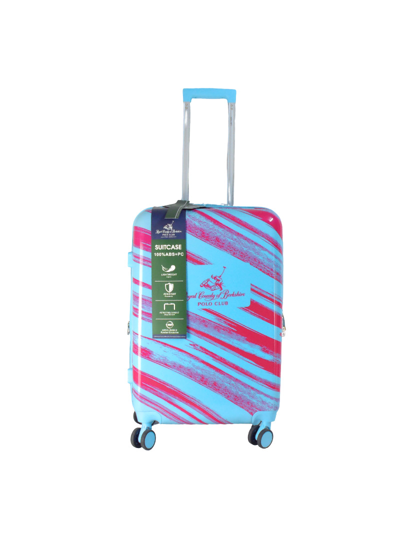 24" PULL ALONG W/4 WHEELS - BLUE+PINK