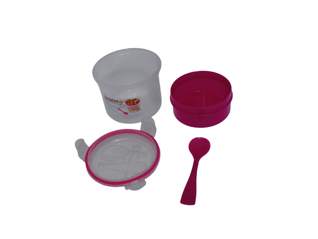 500ML ROUND FOOD CONTAINER W/SPOON