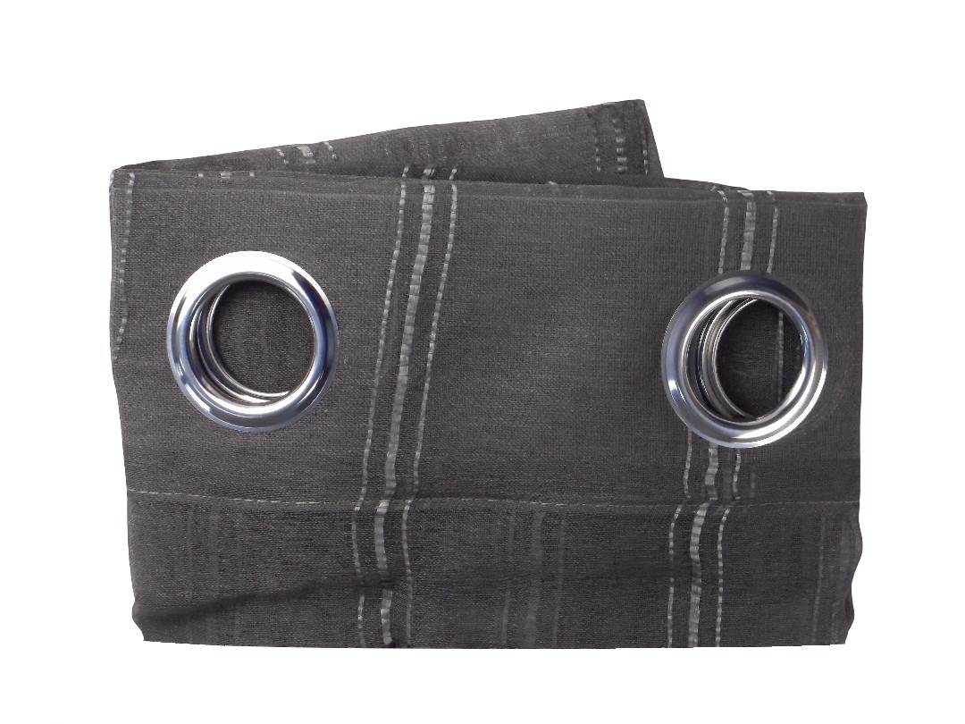 54*84" VERTICAL STRIPES CURTAIN - ANTHRACITE