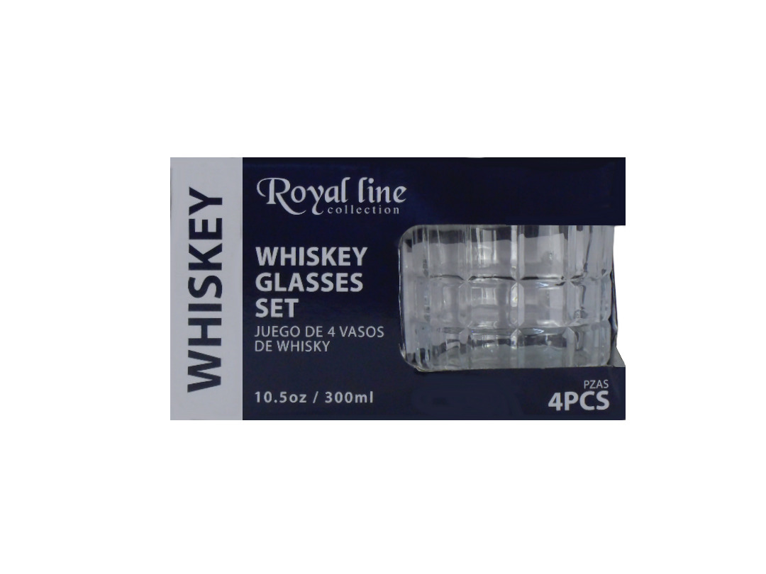 4PCS. WHISKEY GLASS SET - CLEAR