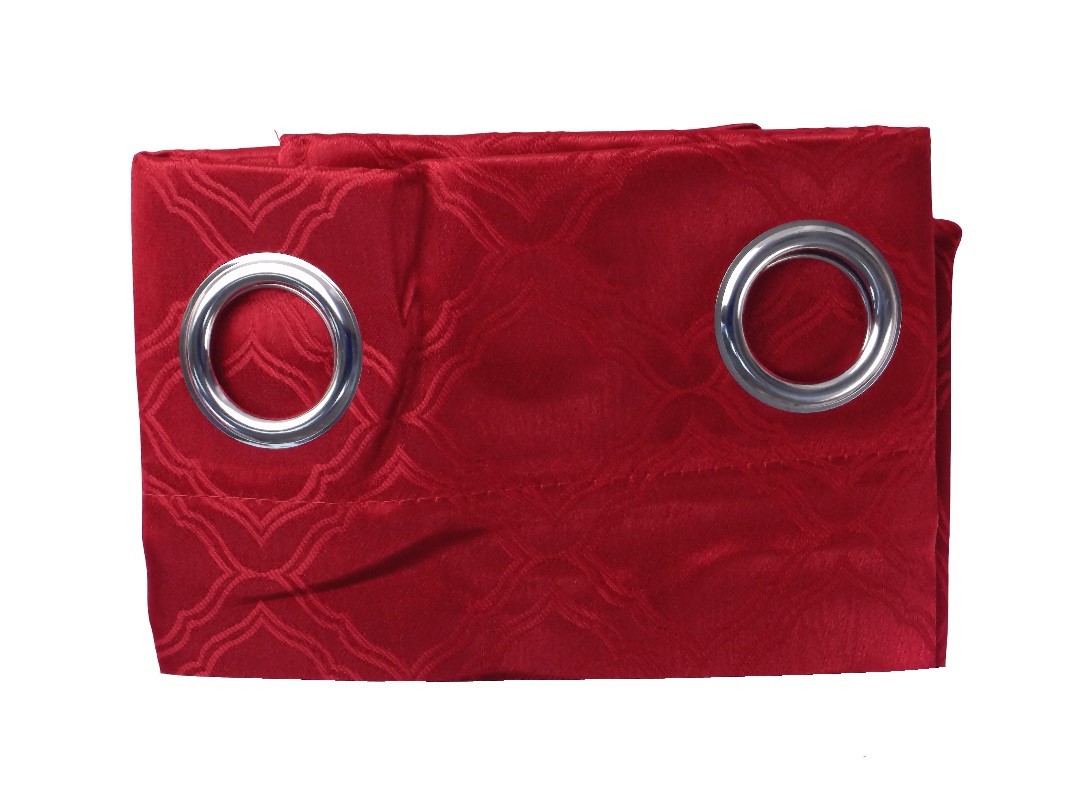 52*90" SHINY JACQ.MORROCCAN CURTAIN - RED