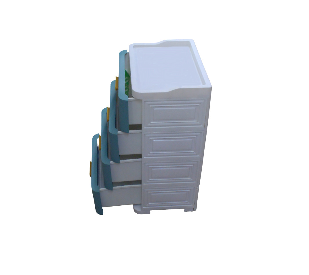 PP 5-DRAWER CABINET 45*29*83CM-WHT/GRY/BLE/BG