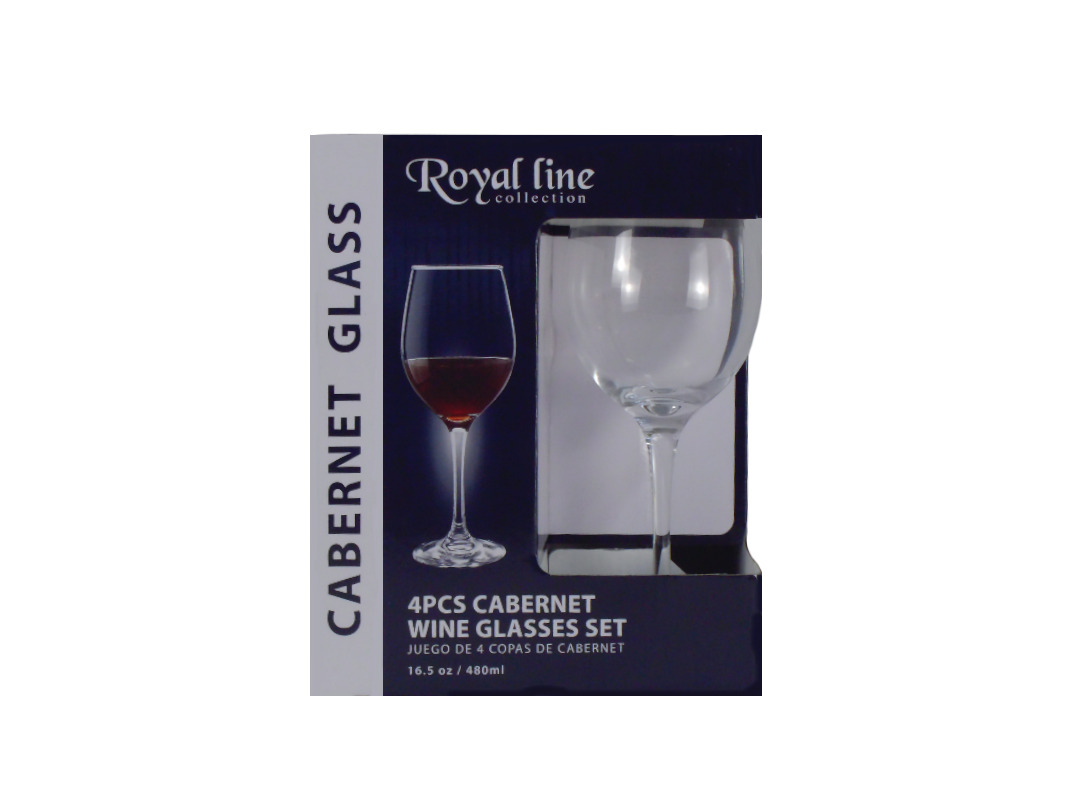4PCS. WINE GLASS SET - CLEAR