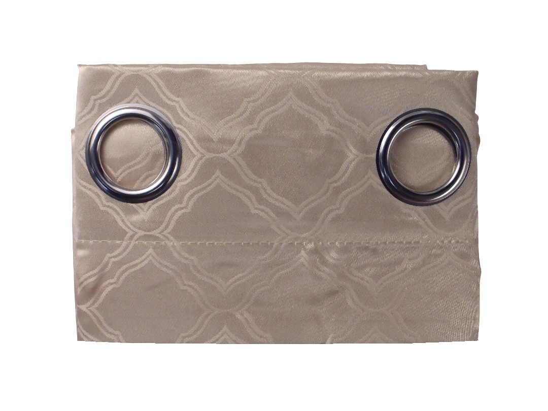52*90" SHINY JACQ.MORROCCAN CURTAIN - CREAM