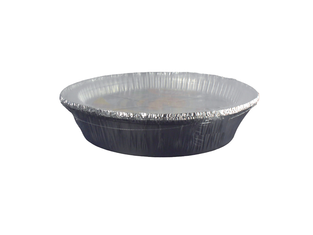 3PC. ROUND ALUMINUM TRAY W/PLASTIC LID