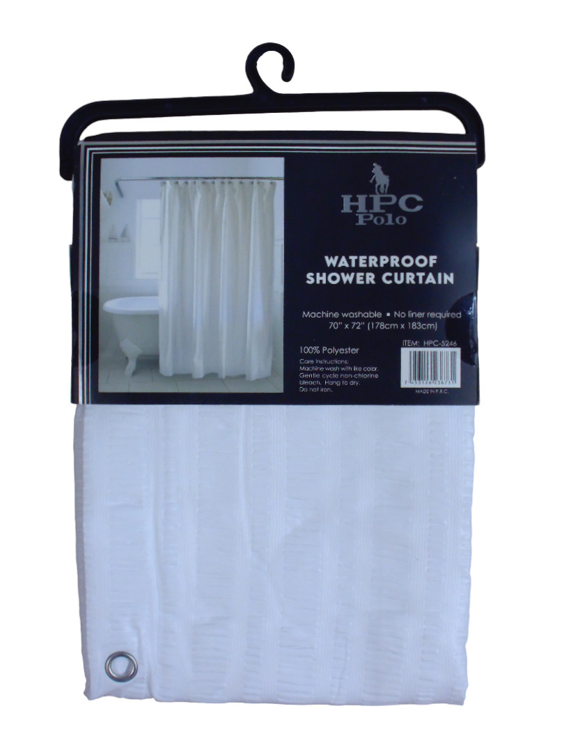 HPC 70X72" SHOWER CURTAIN - WHITE