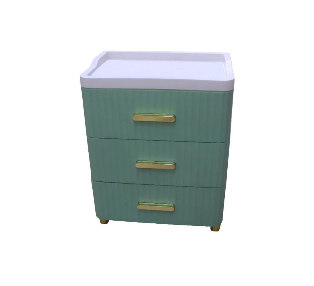 PP 3-DRAWER CABINET 45*29*50CM-WHT/GRY/BLU/BG