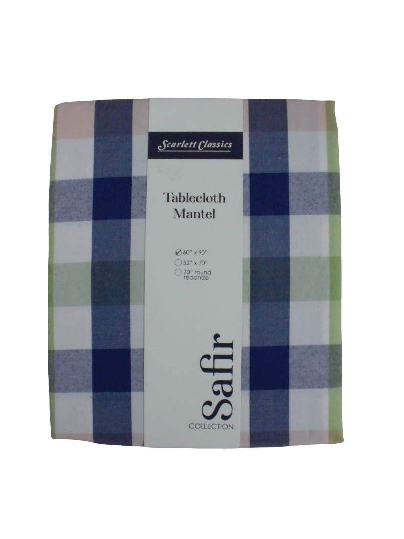 S/C 60X90" TABLE CLOTH - PLAID