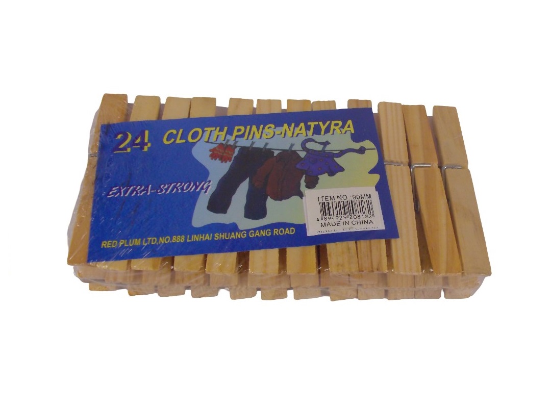 24PK. WOODEN CLOTHES PIN